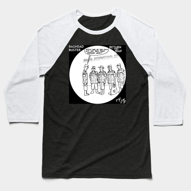 Baghdad Flight Baseball T-Shirt by Limb Store